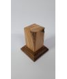 OLIVE WOOD PEDESTAL BASE WITH OLIVE 3x3x6,5