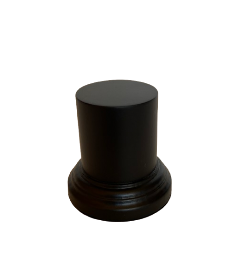 Pedestal base Redondo DM - Lacquer Black 5 x 6.8 (Diameter x Height)
