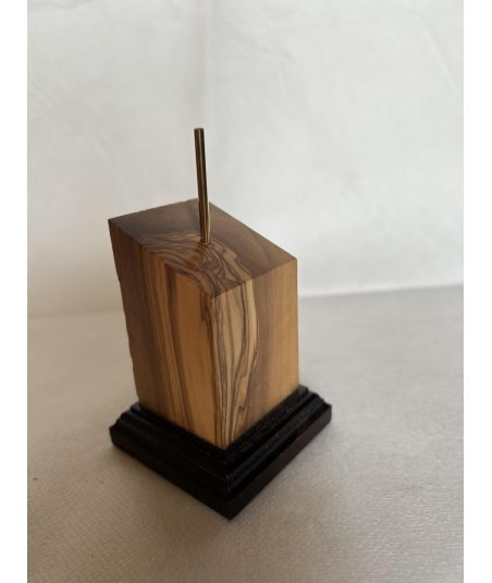 Peana pedestal busto madera de olivo 4x4x8