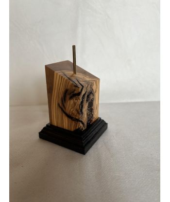 Peana pedestal busto madera de olivo 4x4x8
