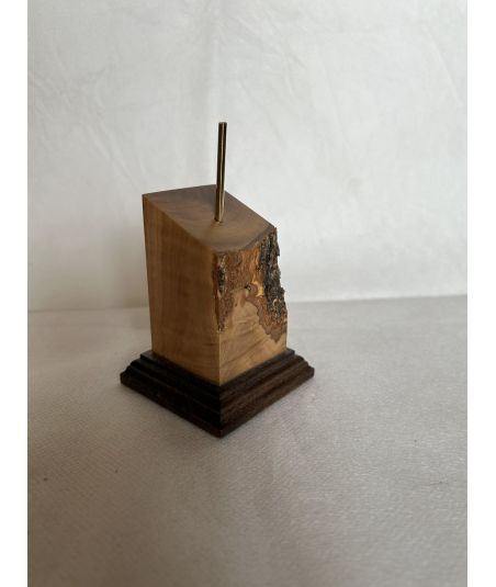 Bust pedestal base olive wood 4x4x6.5