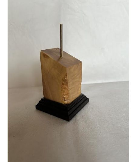 Bust pedestal base olive wood 4x4x6,5
