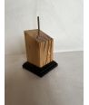 Bust pedestal base olive wood 4x4x8,5