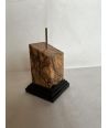 Bust pedestal base olive wood 4x4x8,5