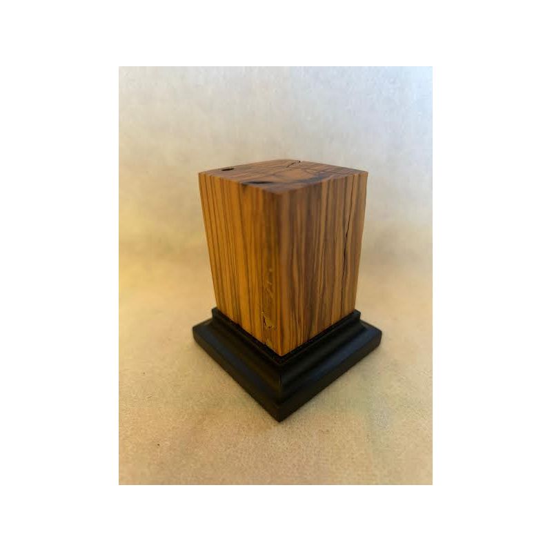 OLIVE WOOD PEDESTAL BASE WITH OLIVE 7x7x6,5