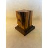 OLIVE WOOD PEDESTAL BASE WITH OLIVE 7x7x6,5