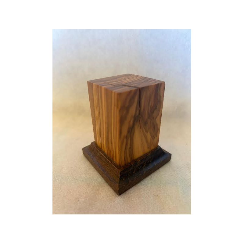 PEANA MADERA DE OLIVO CON BASE DE OLIVO 8x8x5,8