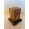OLIVE WOOD PEDESTAL BASE WITH OLIVE 7x7x6,5