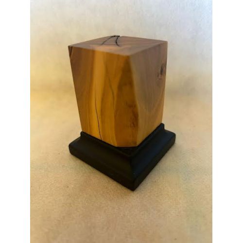OLIVE WOOD PEDESTAL BASE WITH OLIVE 7x7x6,5