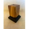 OLIVE WOOD PEDESTAL BASE WITH OLIVE 7x7x6,5