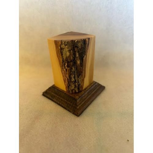 PEANA MADERA DE OLIVO CON BASE DE OLIVO 3x3x6,5