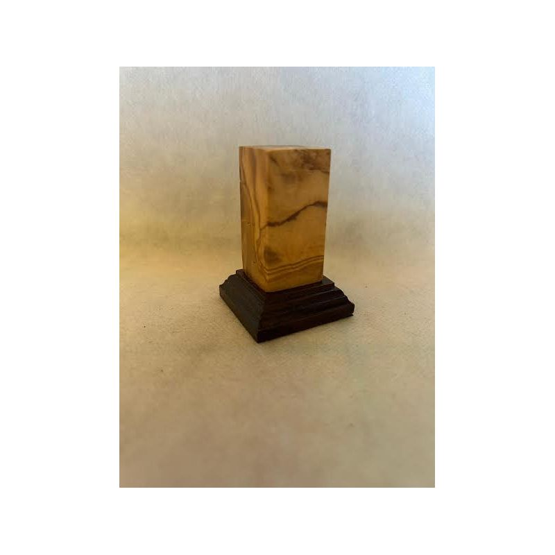PEANA MADERA DE OLIVO CON BASE DE OLIVO 2,5x2,5x5,5