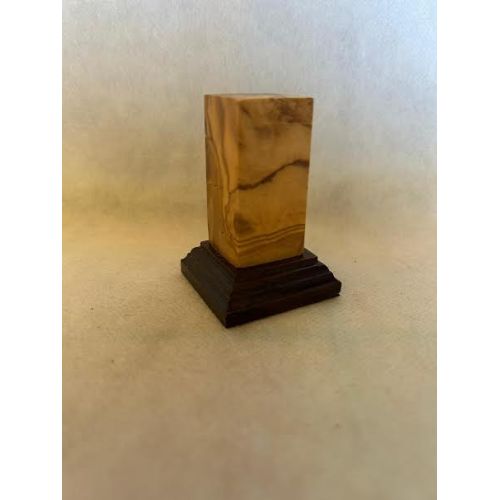 PEANA MADERA DE OLIVO CON BASE DE OLIVO 2,5x2,5x5,5