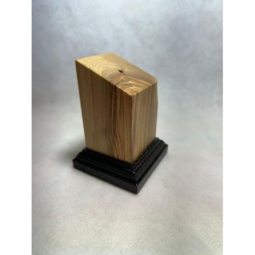 Bust pedestal base olive wood 4x4x8,5