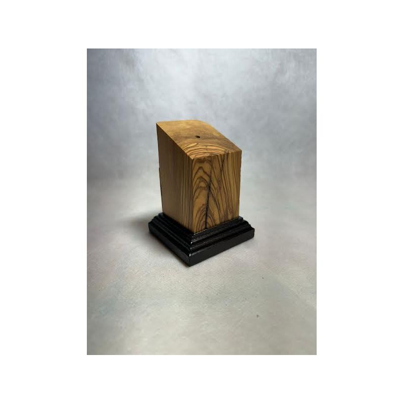 Peana pedestal busto madera de olivo 4x4x8