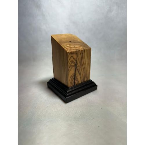 Peana pedestal busto madera de olivo 4x4x8