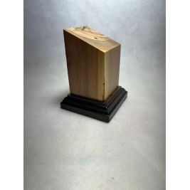 Bust pedestal base olive wood 4x4x8,5
