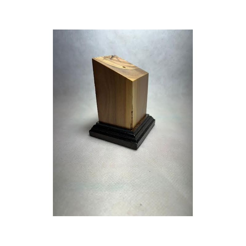 Bust pedestal base olive wood 4x4x8,5