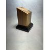 Bust pedestal base olive wood 4x4x8,5