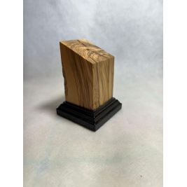 Peana pedestal busto madera de olivo 4x4x8
