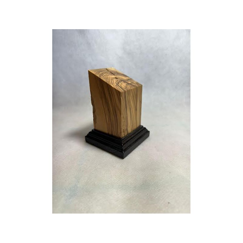 Peana pedestal busto madera de olivo 4x4x8