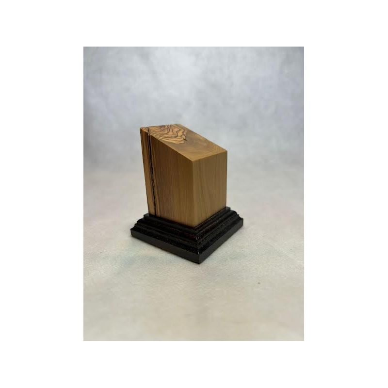 Peana pedestal busto madera de olivo 4x4x8