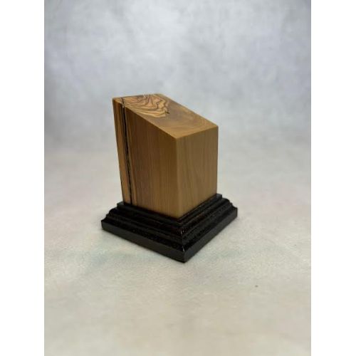 Peana pedestal busto madera de olivo 4x4x8