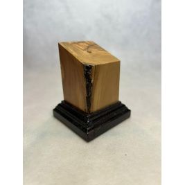 Peana pedestal busto madera de olivo 4x4x8