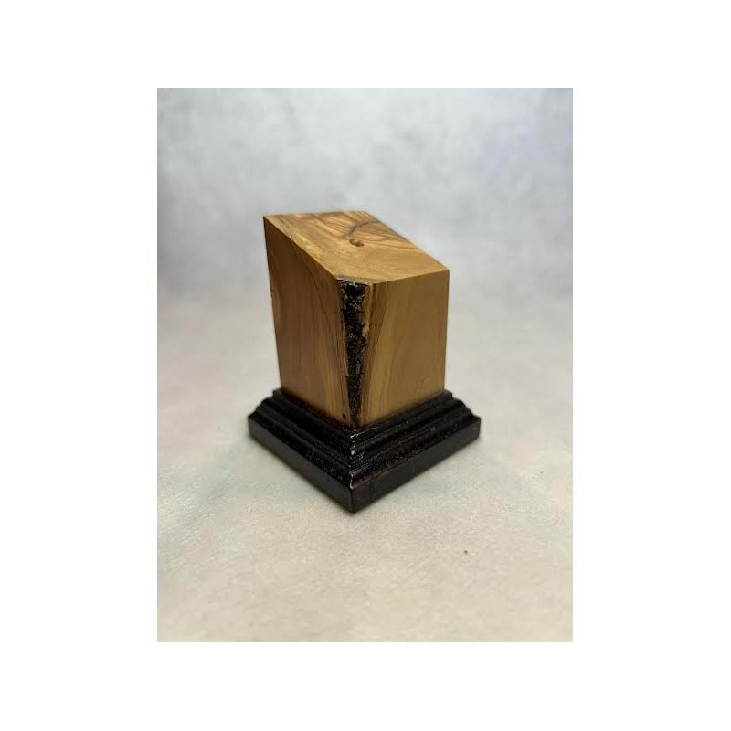 Peana pedestal busto madera de olivo 4x4x8