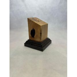 Bust pedestal base olive wood 4x4x6.5