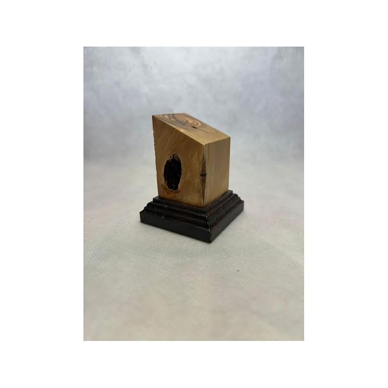 Peana pedestal busto madera de olivo 4x4x8,5