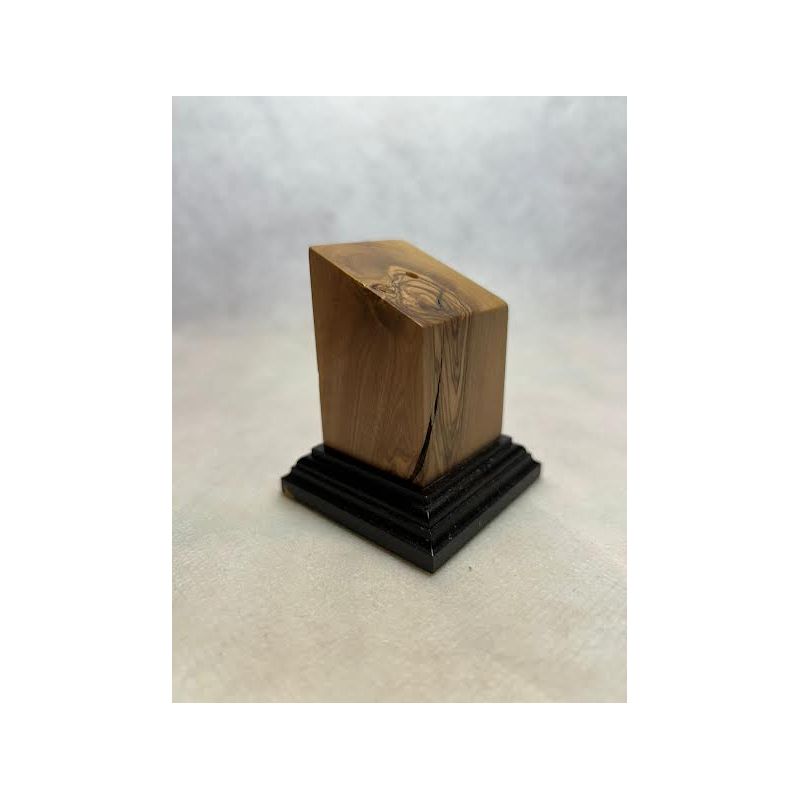 Peana pedestal busto madera de olivo 4x4x8,5