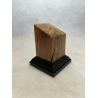 Bust pedestal base olive wood 4x4x6.5