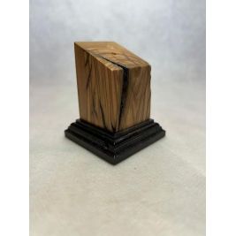 Peana pedestal busto madera de olivo 4x4x8,5