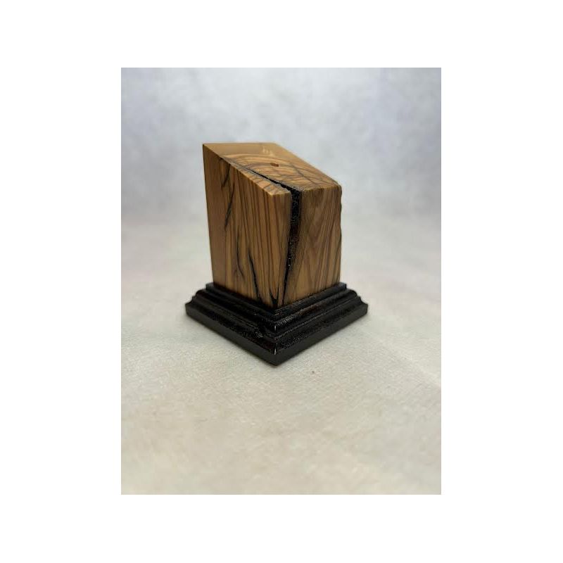 Peana pedestal busto madera de olivo 4x4x8,5