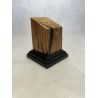 Bust pedestal base olive wood 4x4x6.5