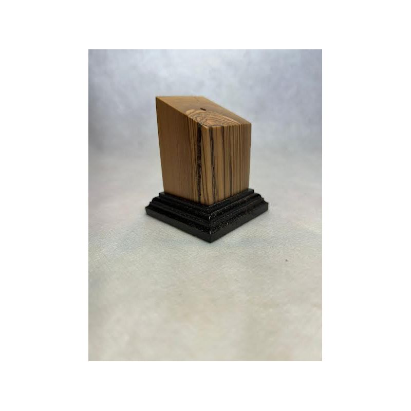 Peana pedestal busto madera de olivo 4x4x8