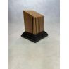 Peana pedestal busto madera de olivo 4x4x8
