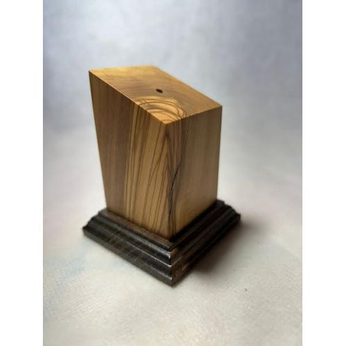 Peana pedestal busto madera de olivo 4x4x8