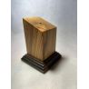 Peana pedestal busto madera de olivo 4x4x8