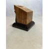 Peana pedestal busto madera de olivo 4x4x8