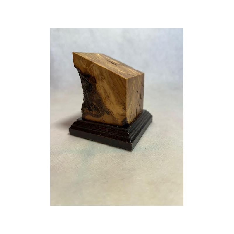 Peana pedestal busto madera de olivo 4x4x8