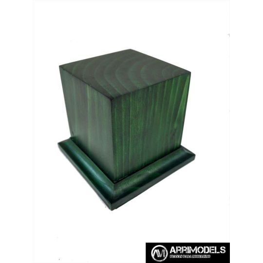 PEANA PEDESTAL MADERA ACABADO EN VERDE 5x5x6 PEANA PEDESTAL MADERA ACABADO EN VERDE 5x5x6