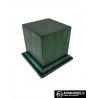 PEANA PEDESTAL MADERA ACABADO EN VERDE 5x5x6