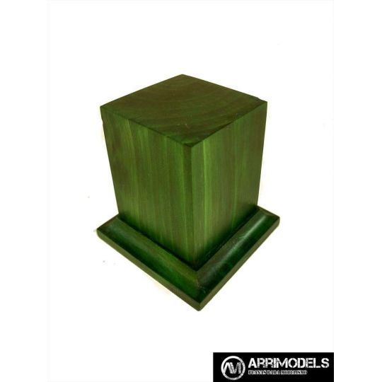 PEANA PEDESTAL MADERA ACABADO EN VERDE 4x4x6 PEANA PEDESTAL MADERA ACABADO EN VERDE 4x4x6