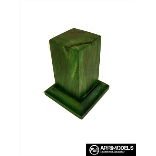 PEANA PEDESTAL MADERA ACABADO EN VERDE 3x3x6 PEANA PEDESTAL MADERA ACABADO EN VERDE 3x3x6