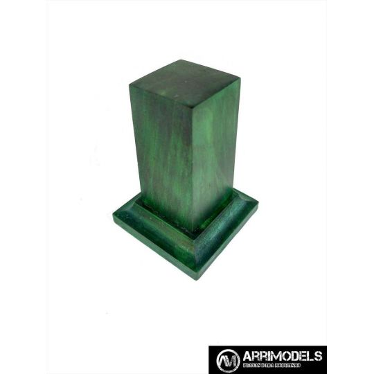 PEANA PEDESTAL MADERA ACABADO EN VERDE 2 PEANA PEDESTAL MADERA ACABADO EN VERDE 2