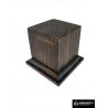 PEANA PEDESTAL MADERA ACABADO EN TABACO 5x5x6
