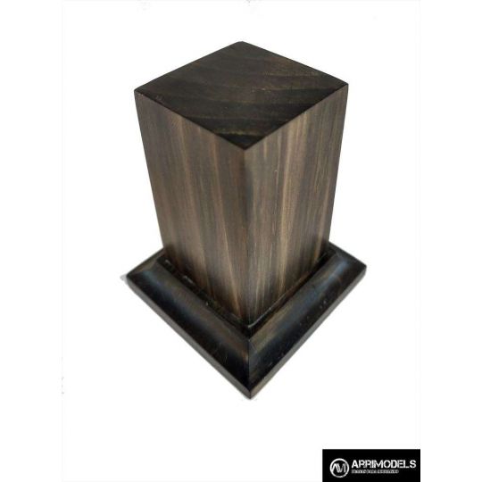 PEANA PEDESTAL MADERA ACABADO EN TABACO 3x3x6 PEANA PEDESTAL MADERA ACABADO EN TABACO 3x3x6
