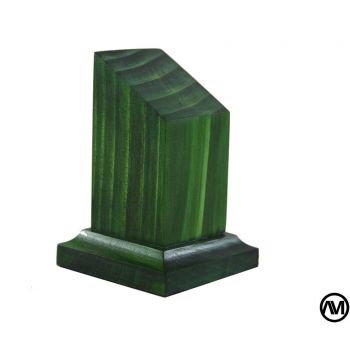 Peana pedestal busto MADERA ACABADO VERDE 3x3x7